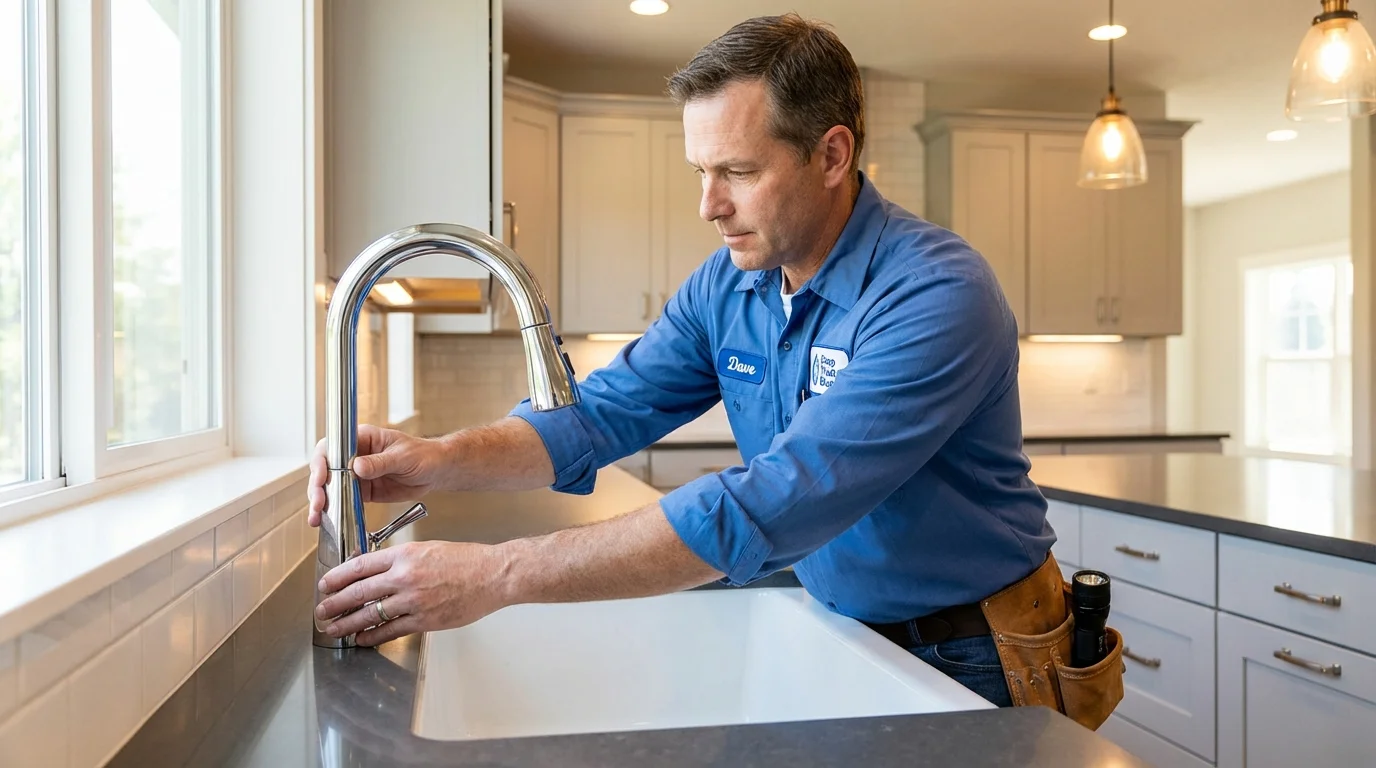 Kitchen faucet installation by Johns Plumbing LLC in Chillicothe